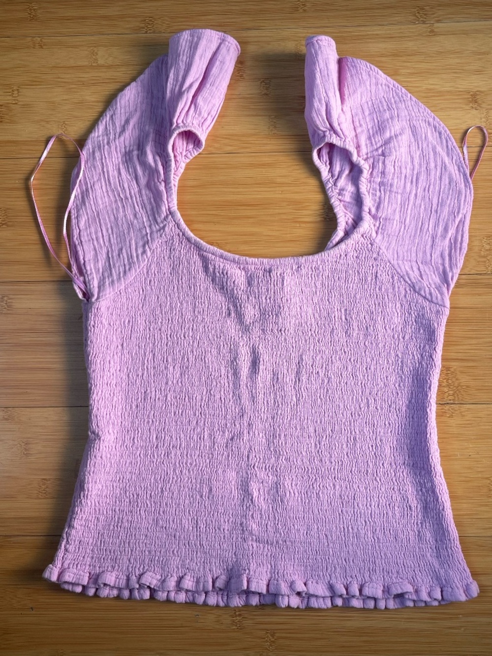On 34th Smocked Ruffle Sleeve Top